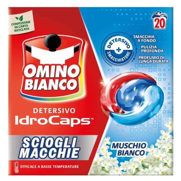 Omino bianco Waschmaschinenreiniger FlüSsig 20 Pz. Gegen Flecken-image