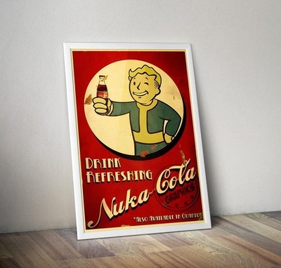 Nuka Cola Fallout Retro Gaming Advertisement Poster 