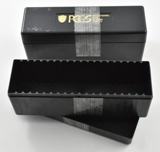 BLACK PCGS Storage Slab Holder Box Used Can hold 20 PCGS Slabs! 4093