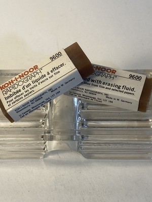Pair Of Koh-I-Noor 9600 PT 20 Ink Erasers Film & Selected Papers Made in Germany