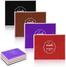 IBEQUEM 4Pcs Large Ink Pad for Rubber Stamps,5X4 Inch Craft Ink Pads Stamp Partn