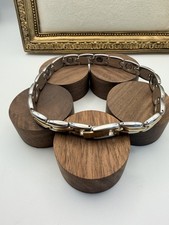 1173. Magnetic Therapy Anklet two Tone Stainless Steel Biomagnetic Link Anklet