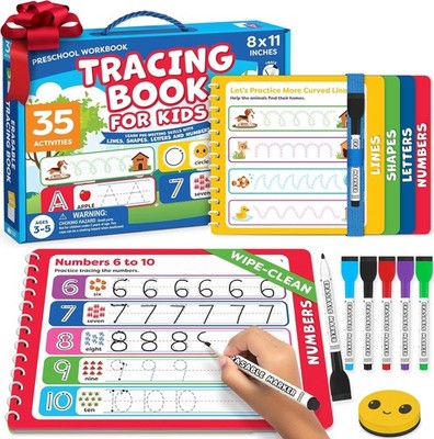 Preschool Learning Activities - Tracing Books for Kids Ages 3-5 - Toddler Handwr