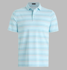 G/Fore Men's Medium Daybreak Stripe Tech Pique Polo MSRP 110