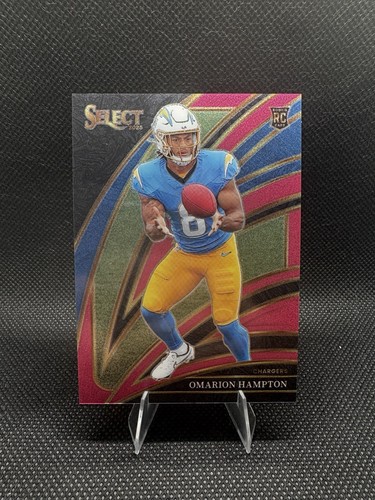 2025 Panini Select - Club Level Omarion Hampton Pink Glitter /15 #202 RC