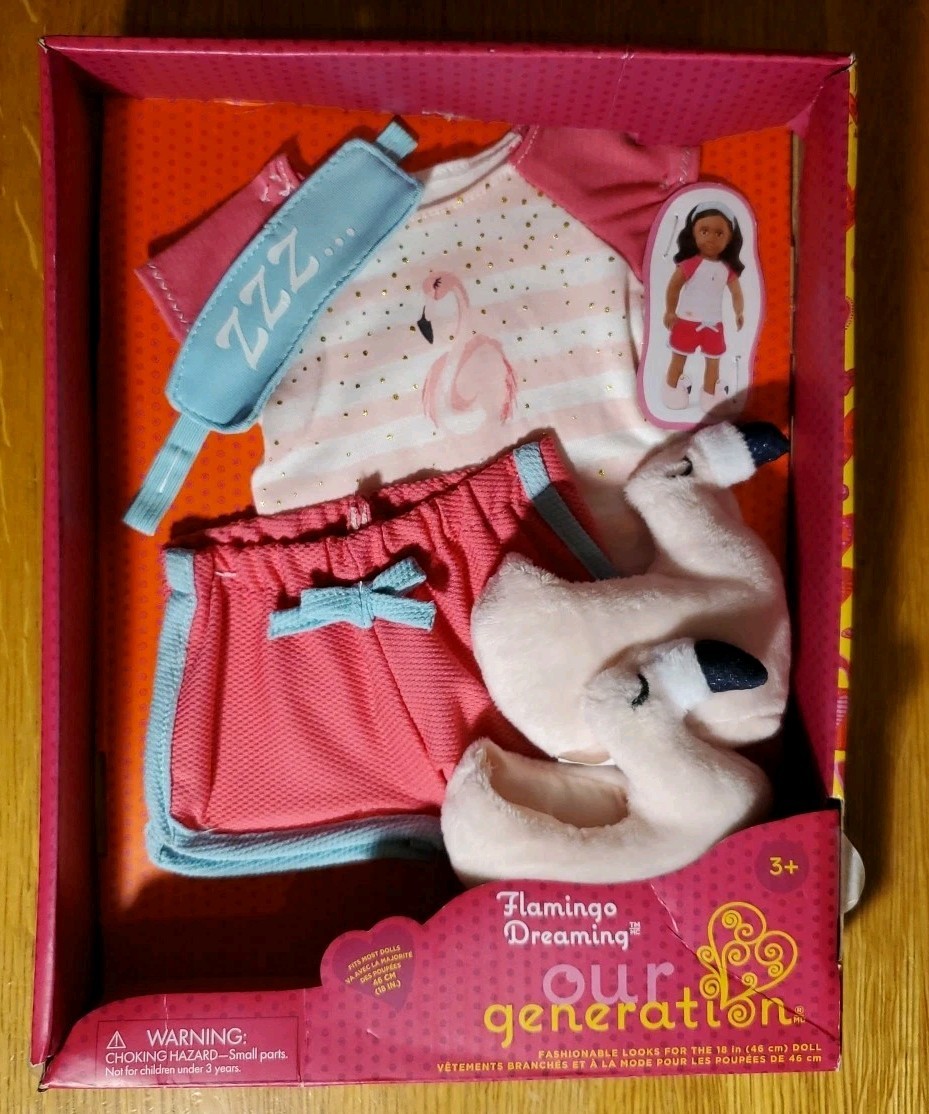 Our Generation Flamingo Dreaming Sleepover Pajama Pj's Outfi