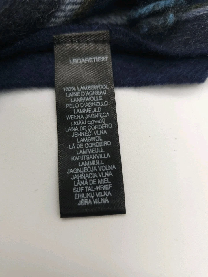 Paul Smith Bufanda Lana de Cordero Azul Oscuro Nueva JL025020 Foto 3 de 4