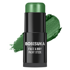 Green Face Paint Stick, Waterproof Dark Green Eye Black Body Paint Sticks for Sp