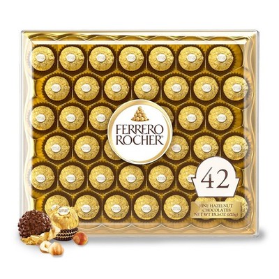 Ferrero Rocher 42 Count Premium Milk Chocolate Hazelnut Chocolates 18.5 oz