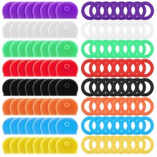 64 Pack Key Cap Tags, Key Caps Color Covers Silicone Identifiers Covers Sleev...