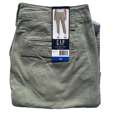 GAP Women  s Slim Ankle Pant Stretch Cotton Twill Green US 10 NWT
