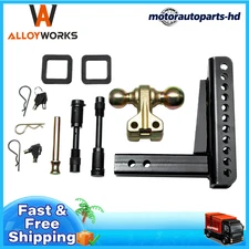 NEW 14000 lb Adjustable Trailer Hitch Tow Hitch Ball Mount 2" Receiver 8" Drop