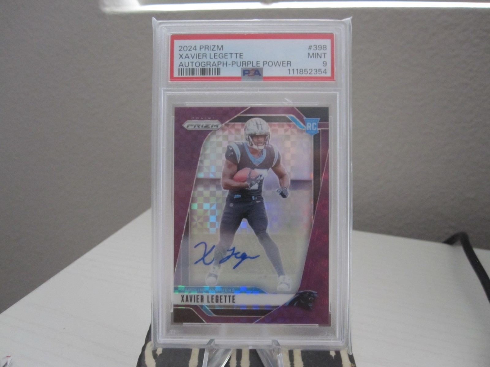 2024 Prizm Xavier Legette Autograph Purple Power 47/49 RC #398
