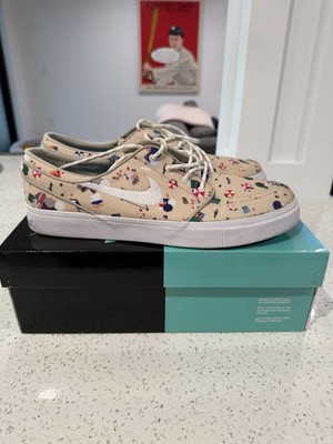 Nike SB Zoom Stefan Janoski Canvas PR QS Beige Skate Shoes US 11 D