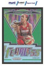 2021 PRIZM WNBA CHENNEDY CARTER 6 FEARLESS PRIZMS GREEN ATLANTA DREAM MCG 10