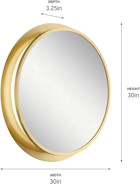 НОВЫЙ! Современная круглая металлическая рама Kichler 86004 диаметр 30 дюймов - золотистая - Изображение 4 из 4