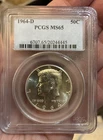 1964-D Silver Kennedy Half Dollar MS65 PCGS Blue Label