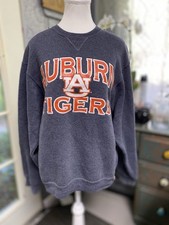 Vintage Auburn University Tigers Sweatshirt Blue Orange  Russell Athletic Tag (T