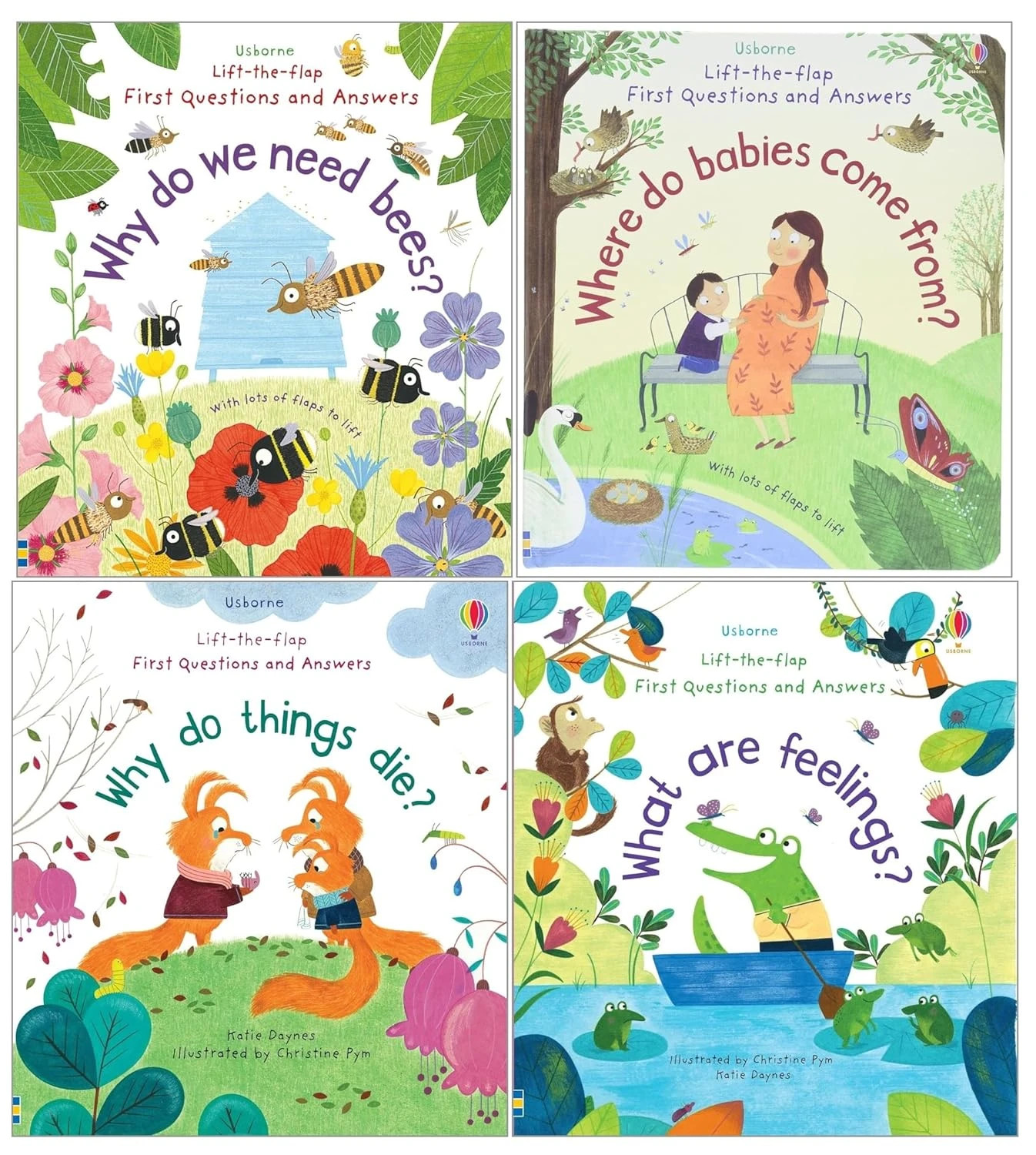 Usborne: Lift-the-Flap First Questions & Answers by Katie Daynes 4 Books Set -BB - Image 4
