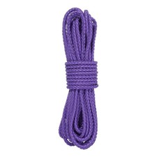 11 Yard Leather Cord, 5.5mm Round Braided Leather Strips, Purple