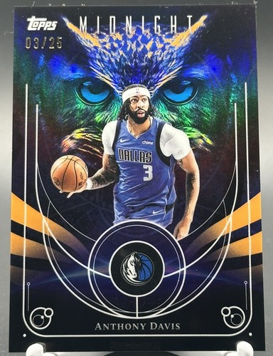 2025-26 Topps Midnight Anthony Davis Night Owls Moonrise 3/25 JERSEY MATCH