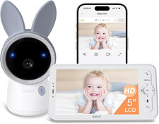 Baby Monitor with Camera and Audio, 4MP Video Baby Monitor with 5" Screen, Dual-