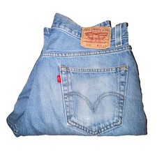 Vintage Levis 505 Original Straight Jeans Mens 36x34 Medium Wash Denim Red Tab