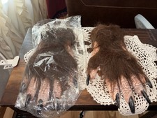 Vintage NOS Costume Hands Monster Glove Werewolf Wolfman Nails
