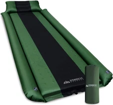 Camping Pad with Armrest & Pillow - Self-Inflating Air Mattress - Rollover Pr...