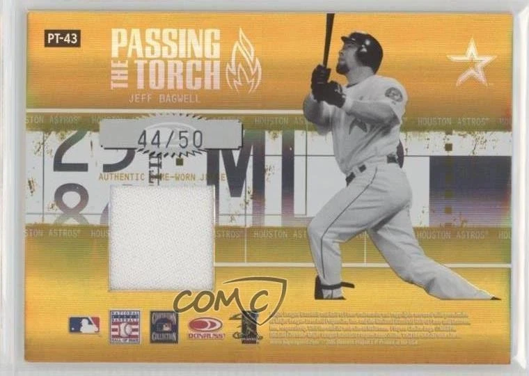 2005 Donruss Elite Passing the Torch Jerseys /50 Willie McCovey Jeff Bagwell HOF - Image 2 of 2