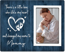 New Mom Gifts for Baby Boy   Mom Picture Frame from Newborn Son, Shower Gift for