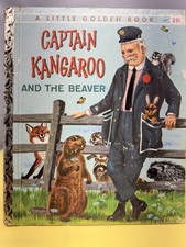 Vintage Little Golden Book - Captain Kangaroo & The Beaver -1961 (A) 1st Edition