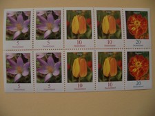 Blumen Zusammendruck 5, 10 und 20cent (2480, 2484 und 2471) postfrisch