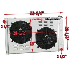 3 Row Radiator Shroud Fan For 1973-87 75 83 86 Chevy C/K Series Truck GMC Pickup