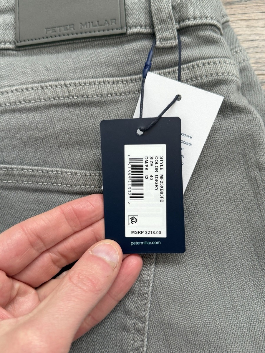 エル NWT Peter Millar Fairfield Garment Dyed Denim Jeans Pants Sz 40 x