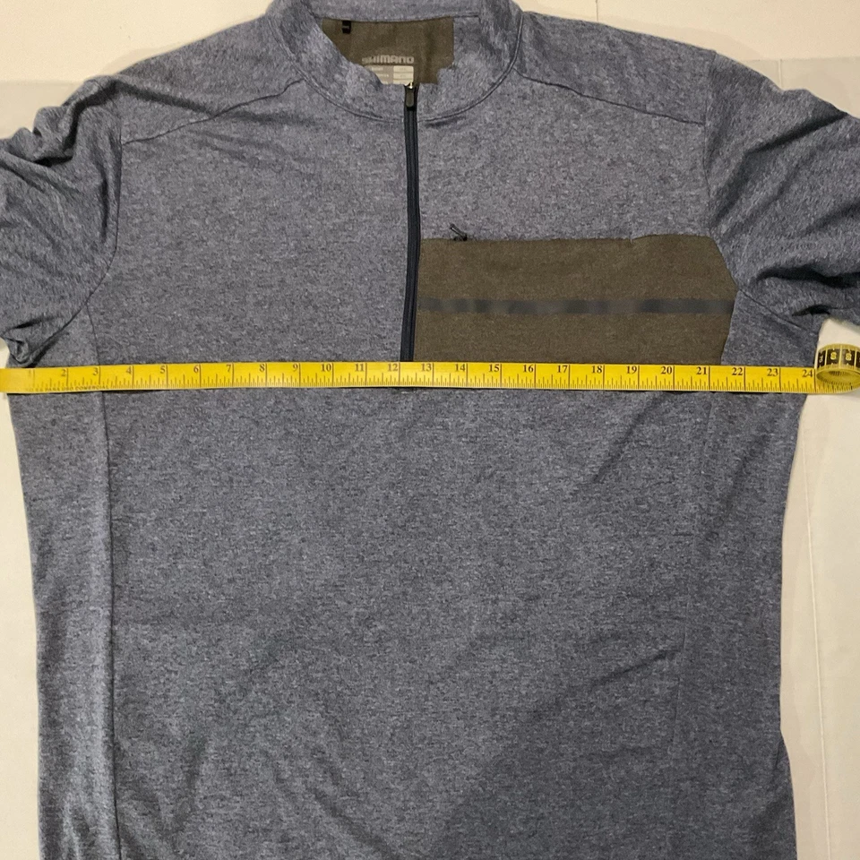 Shimano Men's Transit Pavement Cycling Jersey size XXL Blue Short Sleeve - Image 4 of 4