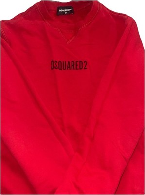 Dsquared2 Red Logo Cotton Fleece Crew Neck Pullover Sweatshirt kids