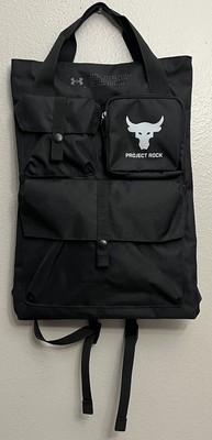 Under Armour x Project Rock Gym Sack Backpack Bag Black/Mod Grey