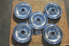 1963 Oldsmobile 88 98 Starfire 14 Spinner Wheel Covers Hubcaps Lot Of 5 White