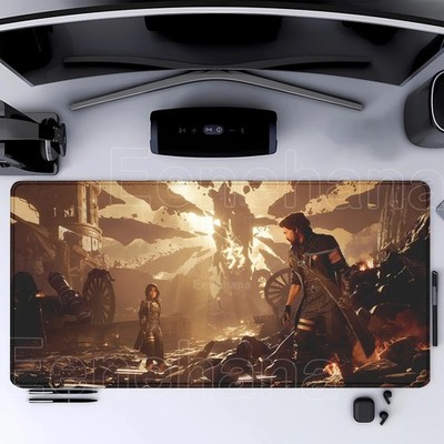 Clair Obscur Expedition 33 Keyboard Mat Large Mouse Mat Locked Edge 60cm x 30cm