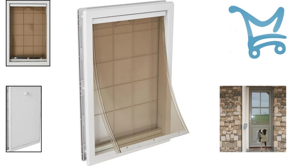 Marco telescópico de plástico para puerta para mascotas extra grande de 10,5x15 pulgadas para perros Foto 2 de 4