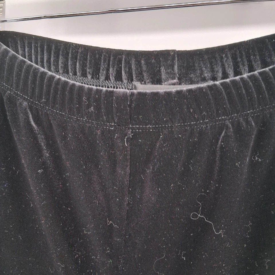 Pantalones De Terciopelo Negros Elementz De Colección Talla L Gótico Capricho Bruja Y2K Años 90 Salón Foto 4 de 4