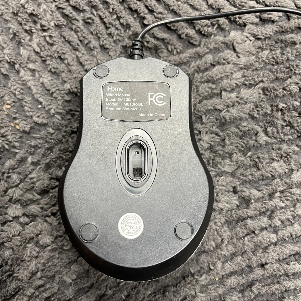 iHome Wired USB Optical Mouse Red Black Model IHM610R-BL SW-M289￼ - Image 4 of 4