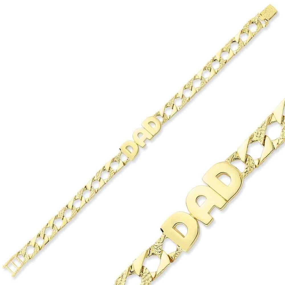 9ct gold dad bracelet deals