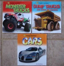 Mighty Machines Set of 3 Books (Monster Trucks  Dump Trucks and Other Bi - GOOD