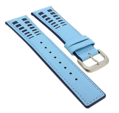 Bruno Banani Magic Egg   Uhrenarmband Leder 24mm in blau ME4 BR20620