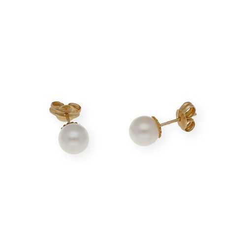 Pendientes Perlas Blancas Japonesas Akoya de Agua Salada y Oro Amarillo 18K - Imagen 24 de 38