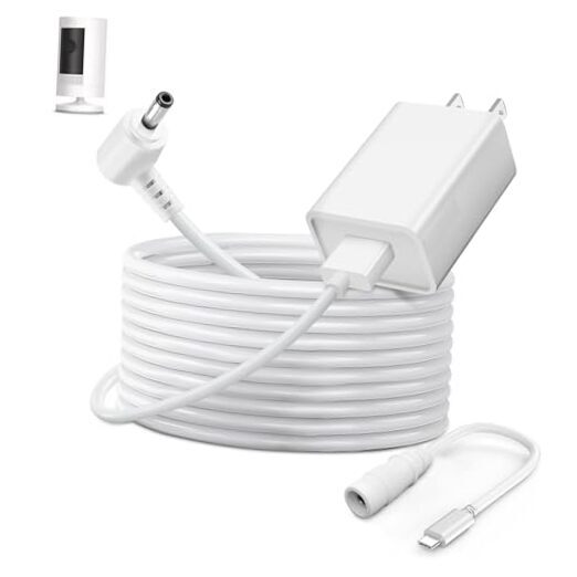 Power Adapter Charger Cord Compatible with Ring Stick Up Cam Battery/Plug-in