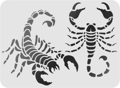 7.5''x10'' Clear Plastic Stencil - Scorpion (RO183)*****