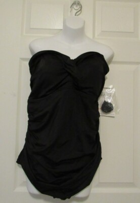 Embrace Your Curves Swimsuit One Piece Slimming Medium Support Black Size 2X